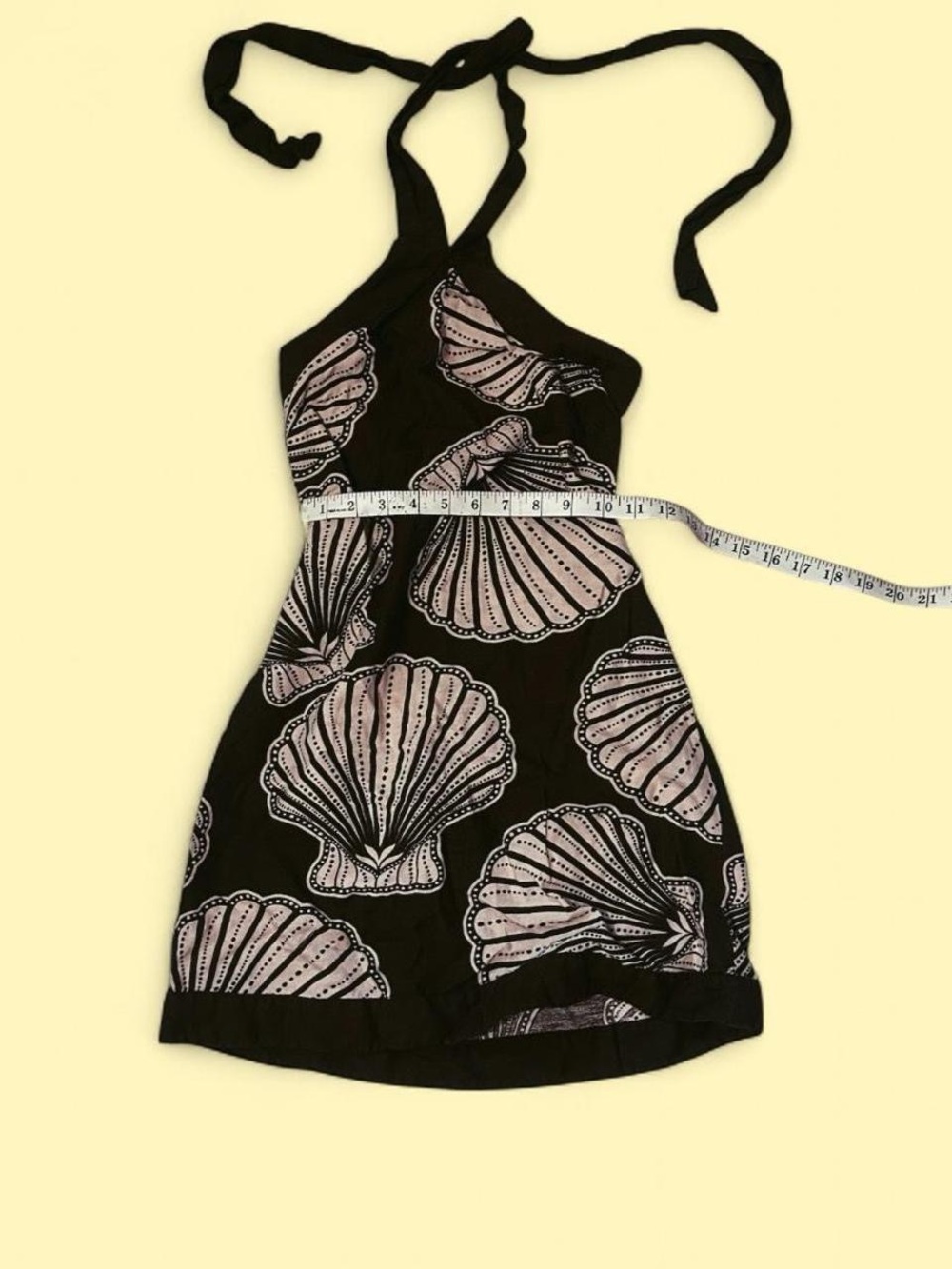 Sincerely Jules Halter Mini Dress with Shell Print